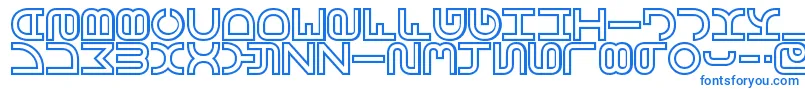 VertigoBrk-fontti – siniset fontit valkoisella taustalla
