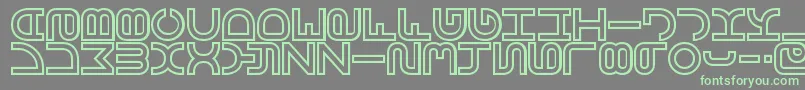 VertigoBrk Font – Green Fonts on Gray Background