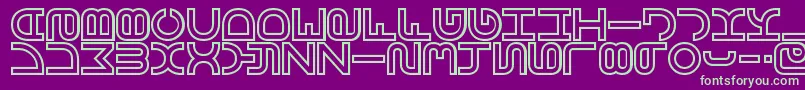 VertigoBrk Font – Green Fonts on Purple Background