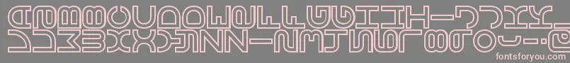 VertigoBrk-fontti – vaaleanpunaiset fontit harmaalla taustalla