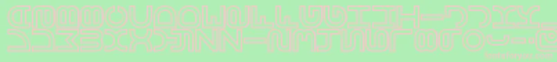 VertigoBrk Font – Pink Fonts on Green Background