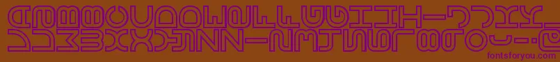 フォントVertigoBrk – 紫色のフォント、茶色の背景