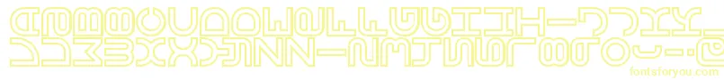 Шрифт VertigoBrk – жёлтые шрифты на белом фоне
