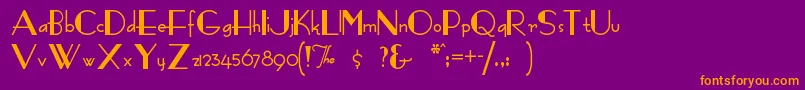 Fashionv Font – Orange Fonts on Purple Background