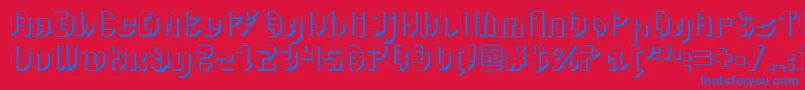 GetaroboOpenextruded Font – Blue Fonts on Red Background