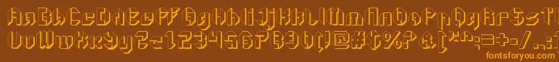 GetaroboOpenextruded Font – Orange Fonts on Brown Background