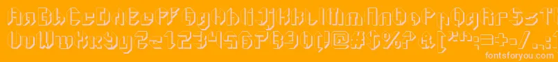 GetaroboOpenextruded-Schriftart – Rosa Schriften auf orangefarbenem Hintergrund