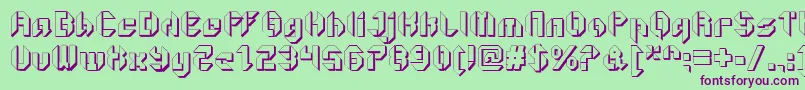 GetaroboOpenextruded Font – Purple Fonts on Green Background