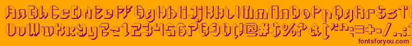 GetaroboOpenextruded Font – Purple Fonts on Orange Background
