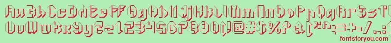 GetaroboOpenextruded Font – Red Fonts on Green Background