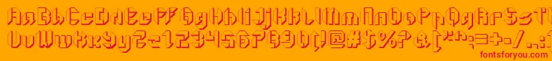 GetaroboOpenextruded Font – Red Fonts on Orange Background