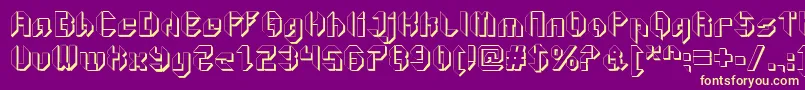 GetaroboOpenextruded Font – Yellow Fonts on Purple Background