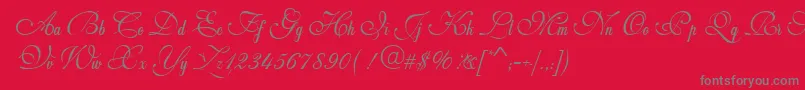 Шрифт Weddingscript – серые шрифты на красном фоне