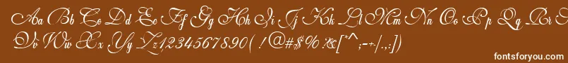 Шрифт Weddingscript – белые шрифты на коричневом фоне