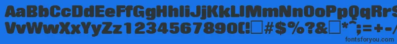 RollingstoneRegular Font – Black Fonts on Blue Background