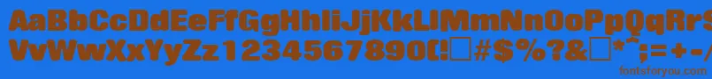 RollingstoneRegular Font – Brown Fonts on Blue Background