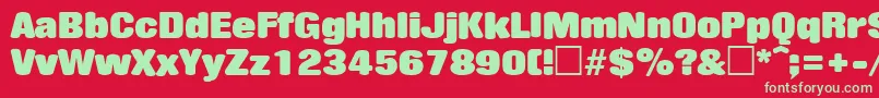 RollingstoneRegular Font – Green Fonts on Red Background