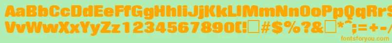 RollingstoneRegular Font – Orange Fonts on Green Background