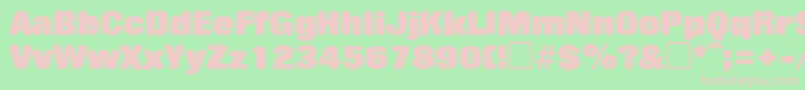 RollingstoneRegular Font – Pink Fonts on Green Background