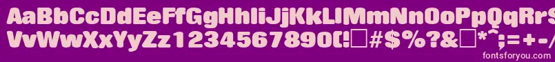 RollingstoneRegular Font – Pink Fonts on Purple Background