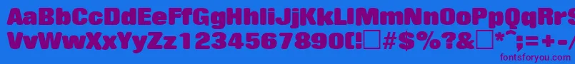 RollingstoneRegular Font – Purple Fonts on Blue Background