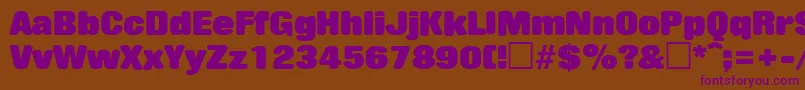 RollingstoneRegular Font – Purple Fonts on Brown Background