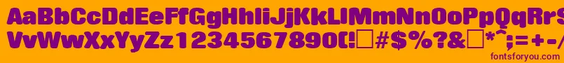 RollingstoneRegular Font – Purple Fonts on Orange Background