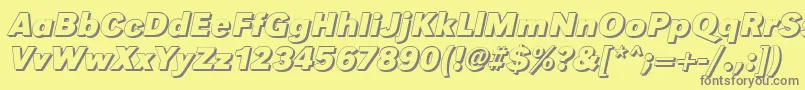 GroteskshBolditalic Font – Gray Fonts on Yellow Background