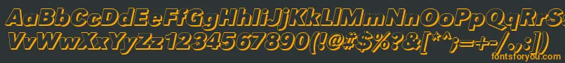 GroteskshBolditalic Font – Orange Fonts on Black Background