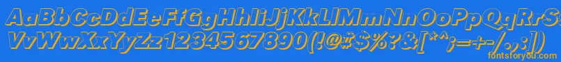 Шрифт GroteskshBolditalic – оранжевые шрифты на синем фоне