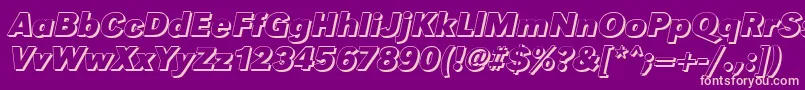 GroteskshBolditalic Font – Pink Fonts on Purple Background