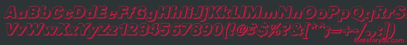 GroteskshBolditalic Font – Red Fonts on Black Background