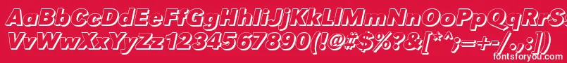 GroteskshBolditalic Font – White Fonts on Red Background