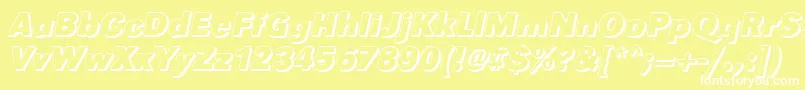 GroteskshBolditalic Font – White Fonts on Yellow Background