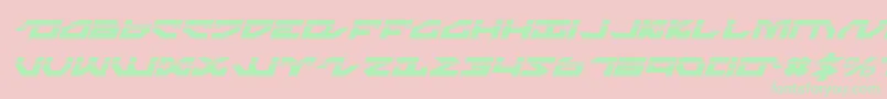 NightrunnerLaserItalic Font – Green Fonts on Pink Background