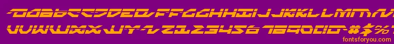 Police NightrunnerLaserItalic – polices orange sur fond violet