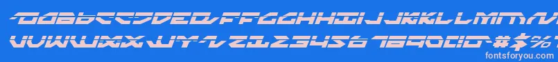 Шрифт NightrunnerLaserItalic – розовые шрифты на синем фоне