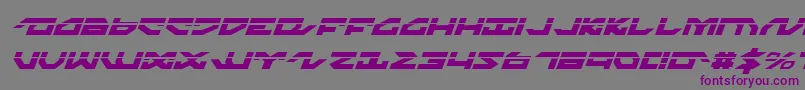 NightrunnerLaserItalic Font – Purple Fonts on Gray Background