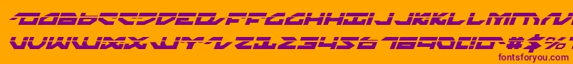 NightrunnerLaserItalic Font – Purple Fonts on Orange Background