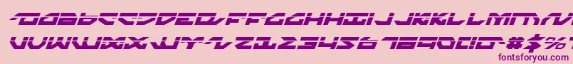 NightrunnerLaserItalic Font – Purple Fonts on Pink Background