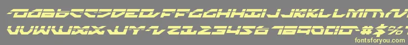NightrunnerLaserItalic Font – Yellow Fonts on Gray Background