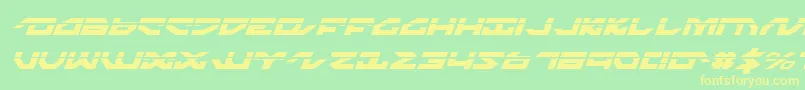 NightrunnerLaserItalic Font – Yellow Fonts on Green Background