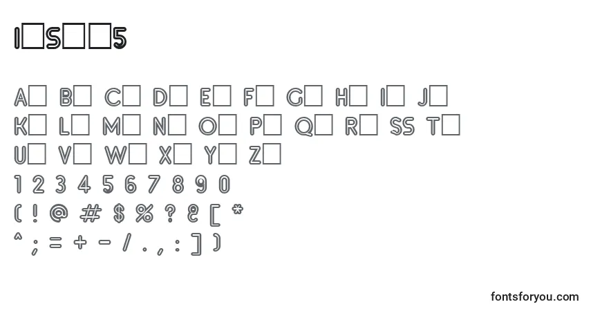 A fonte Inset5 – alfabeto, números, caracteres especiais