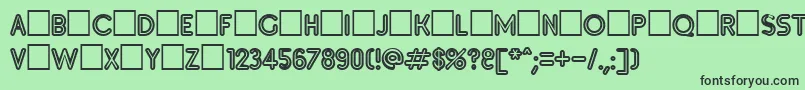 Inset5 Font – Black Fonts on Green Background