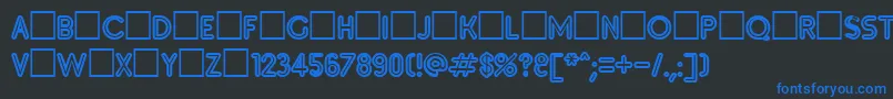 Inset5 Font – Blue Fonts on Black Background