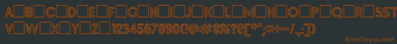 Inset5 Font – Brown Fonts on Black Background