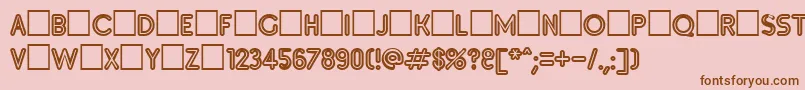 Inset5 Font – Brown Fonts on Pink Background