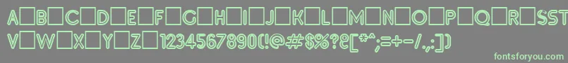 Inset5 Font – Green Fonts on Gray Background