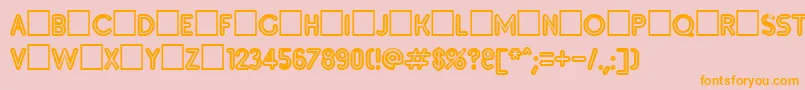 Inset5 Font – Orange Fonts on Pink Background