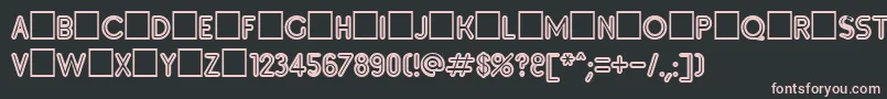 Inset5 Font – Pink Fonts on Black Background